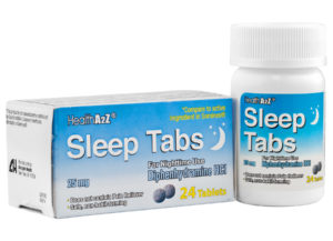 Diphenhydramine HCl 25 mg Tablet (blue) 